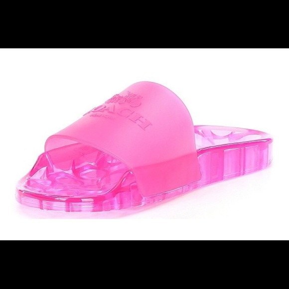 COACH ULYSSA SLIDE SANDALS BOLD PINK - Picture 3 of 6